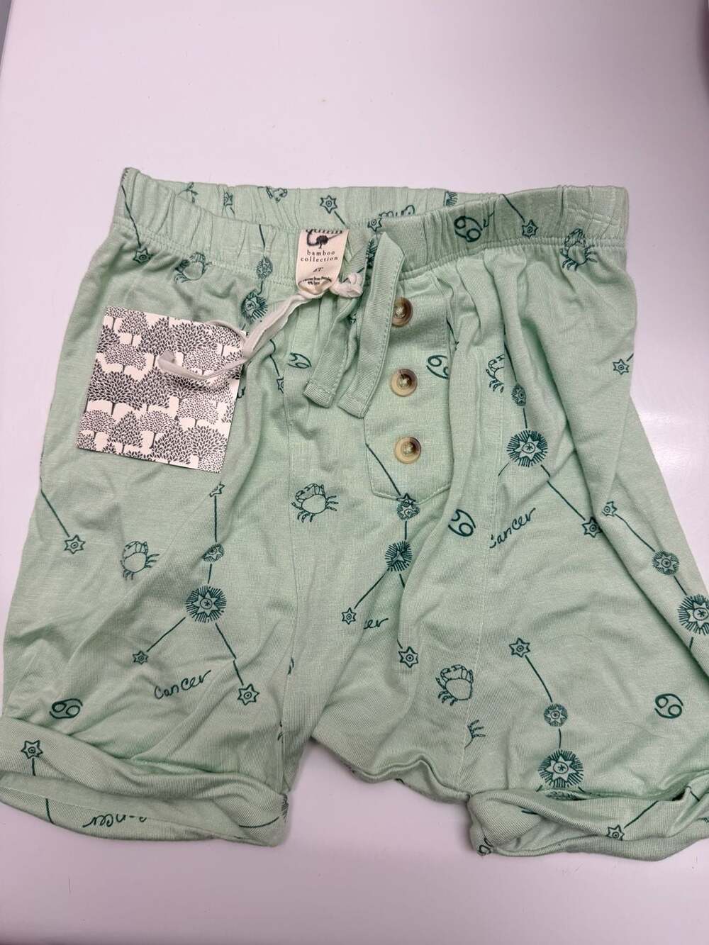 Kate Quinn Bamboo Collection Cancer Zodiac Constellation Henly Shorts